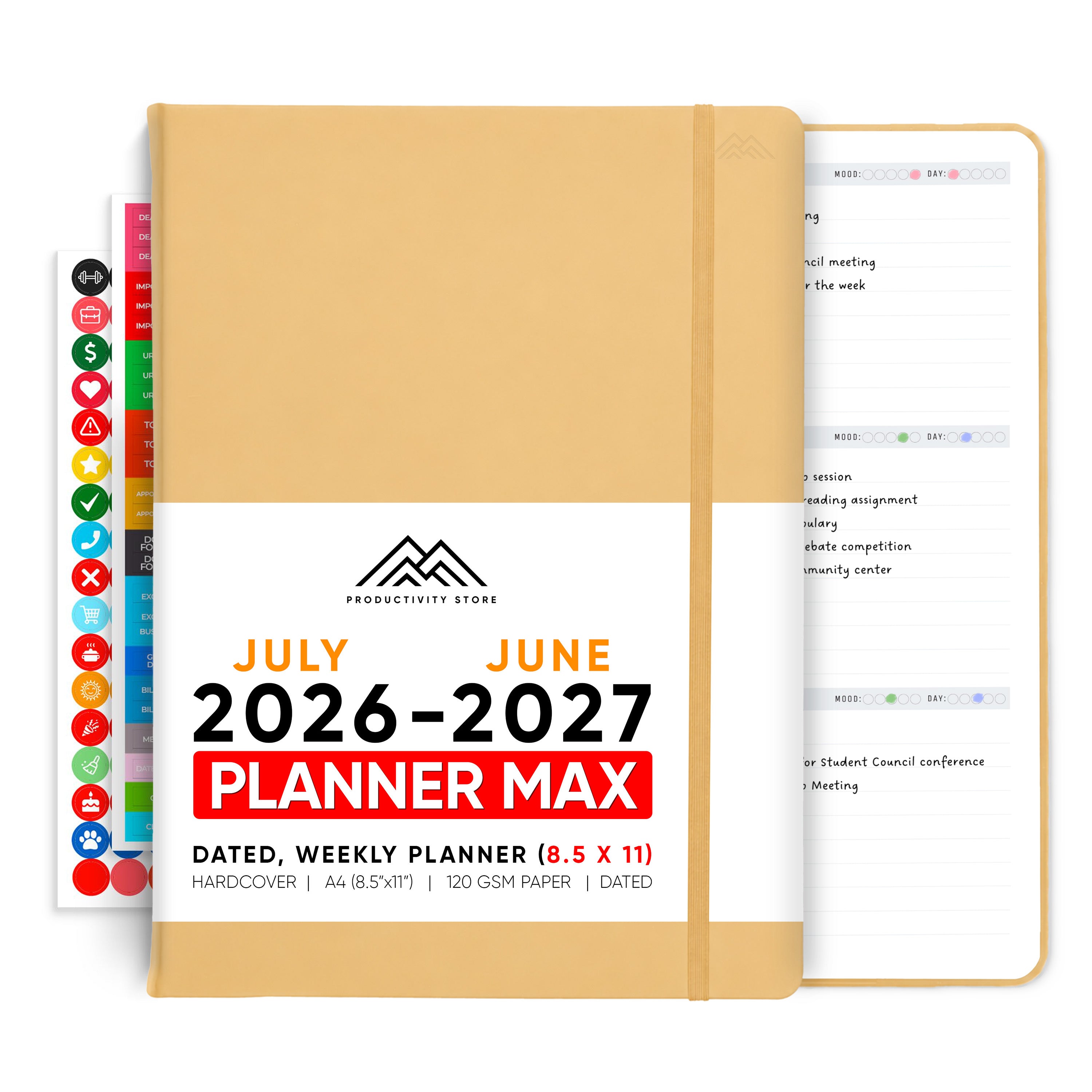 July 2026 - June 2027 Weekly Planner Pro Max (8.5x11)