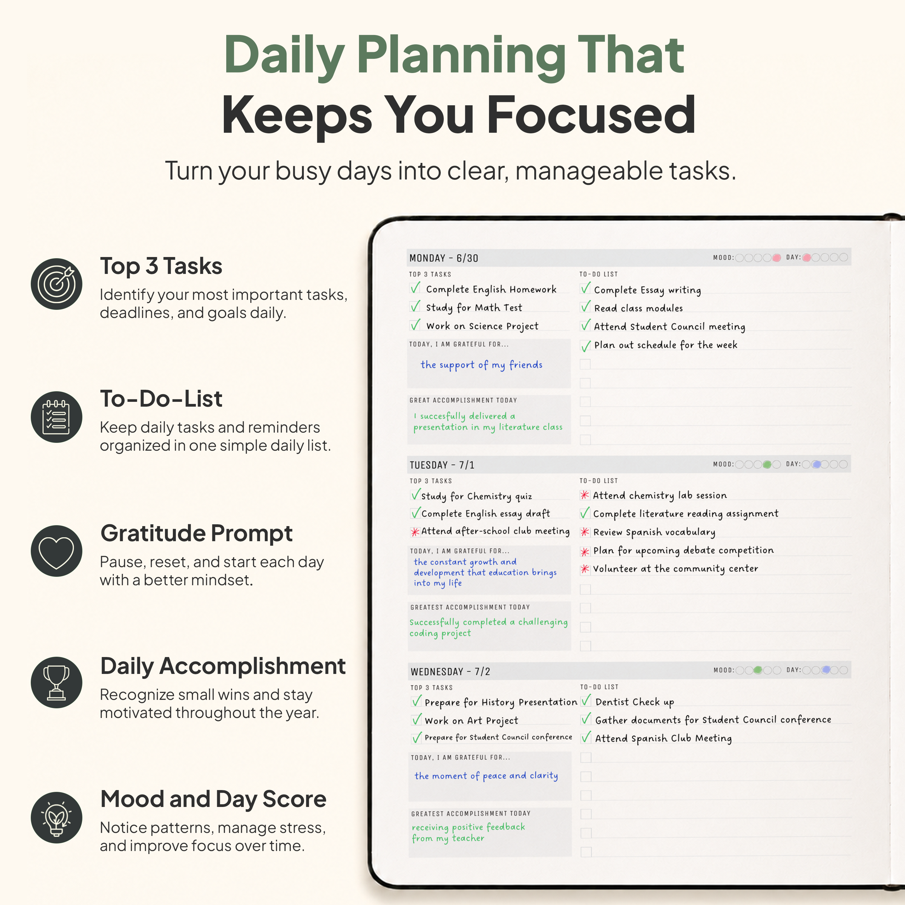 July 2026 - June 2027 Weekly Planner Pro Max (8.5x11)