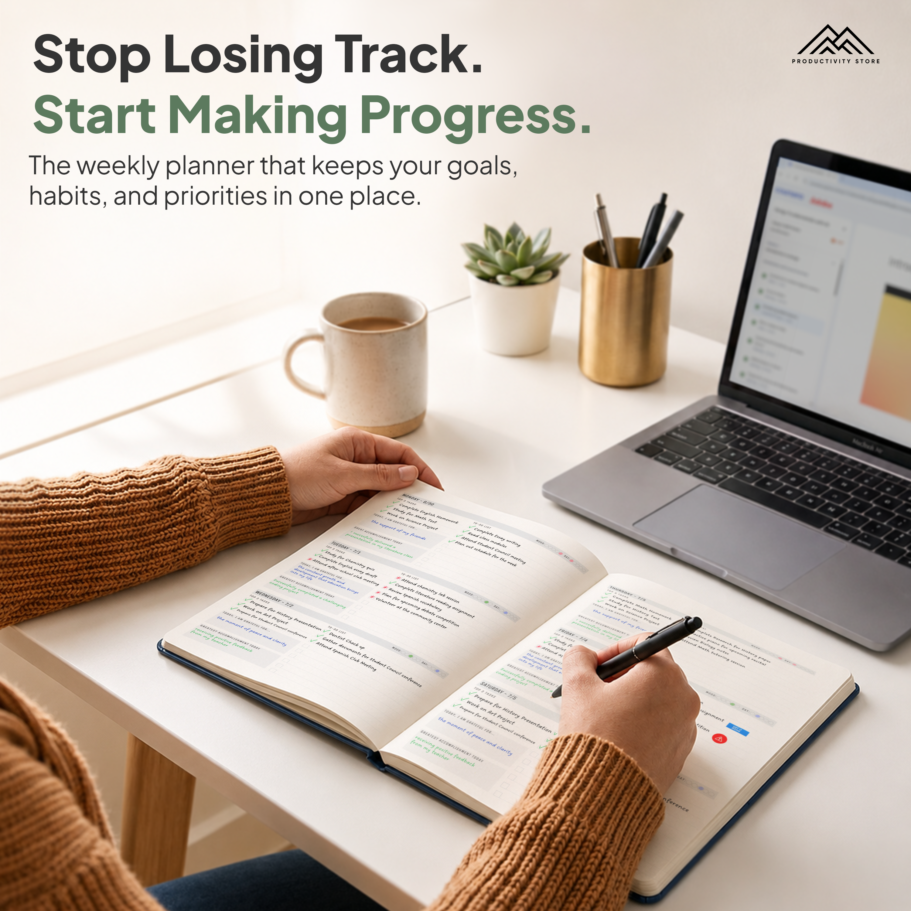 July 2026 - June 2027 Weekly Planner Pro Max (8.5x11)