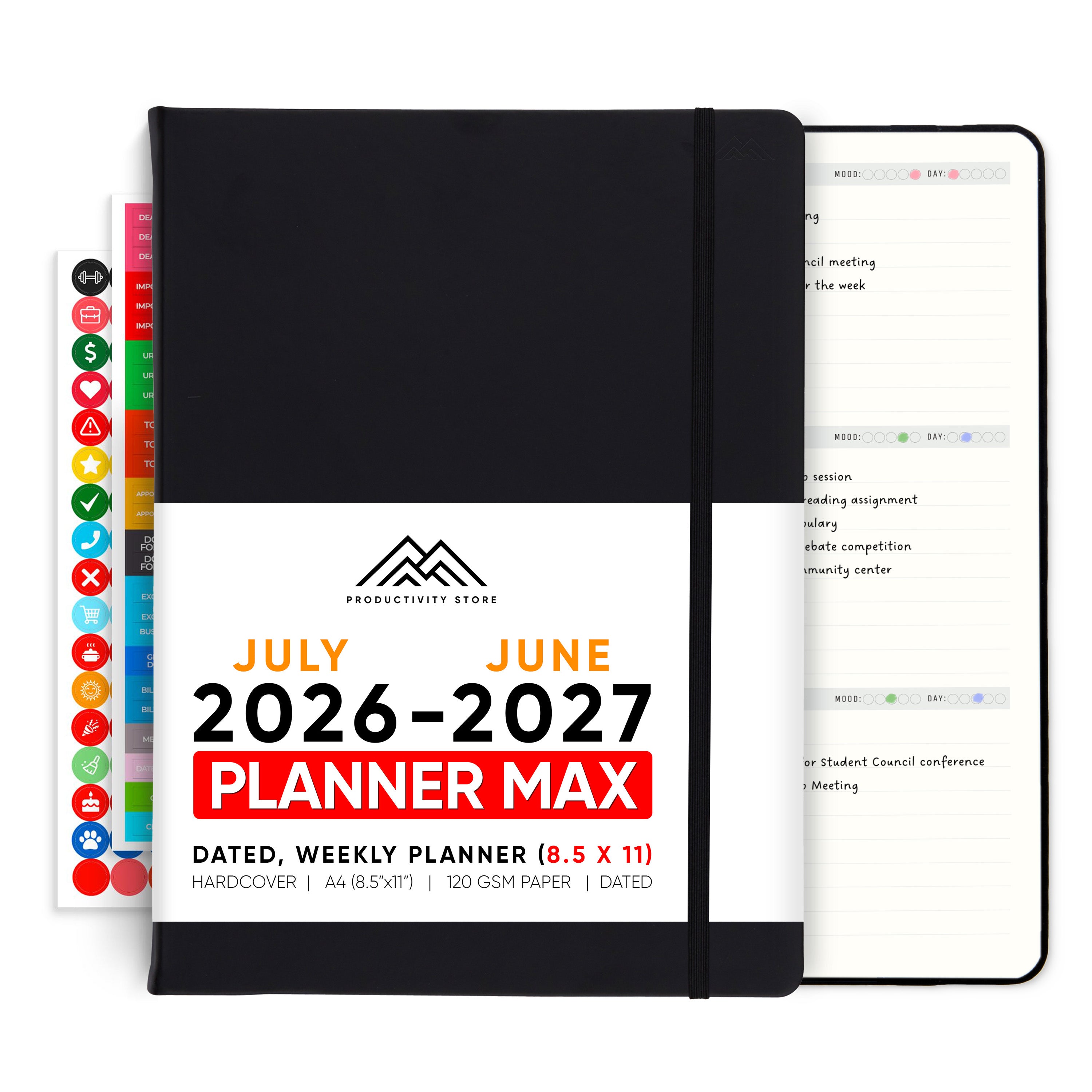 July 2026 - June 2027 Weekly Planner Pro Max (8.5x11)