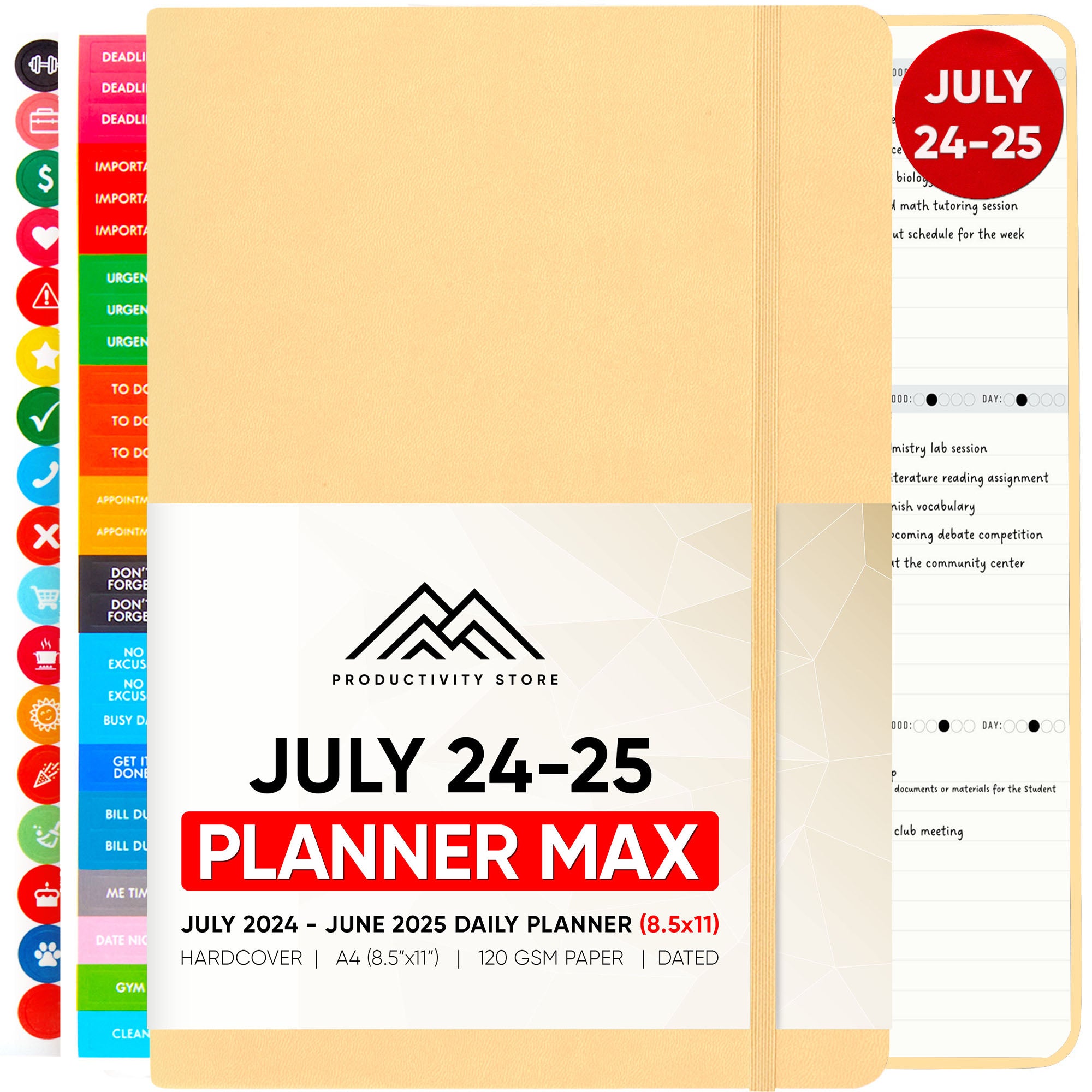 July 2024-2025 Productivity and Academic Planner Pro Max (8.5x11)