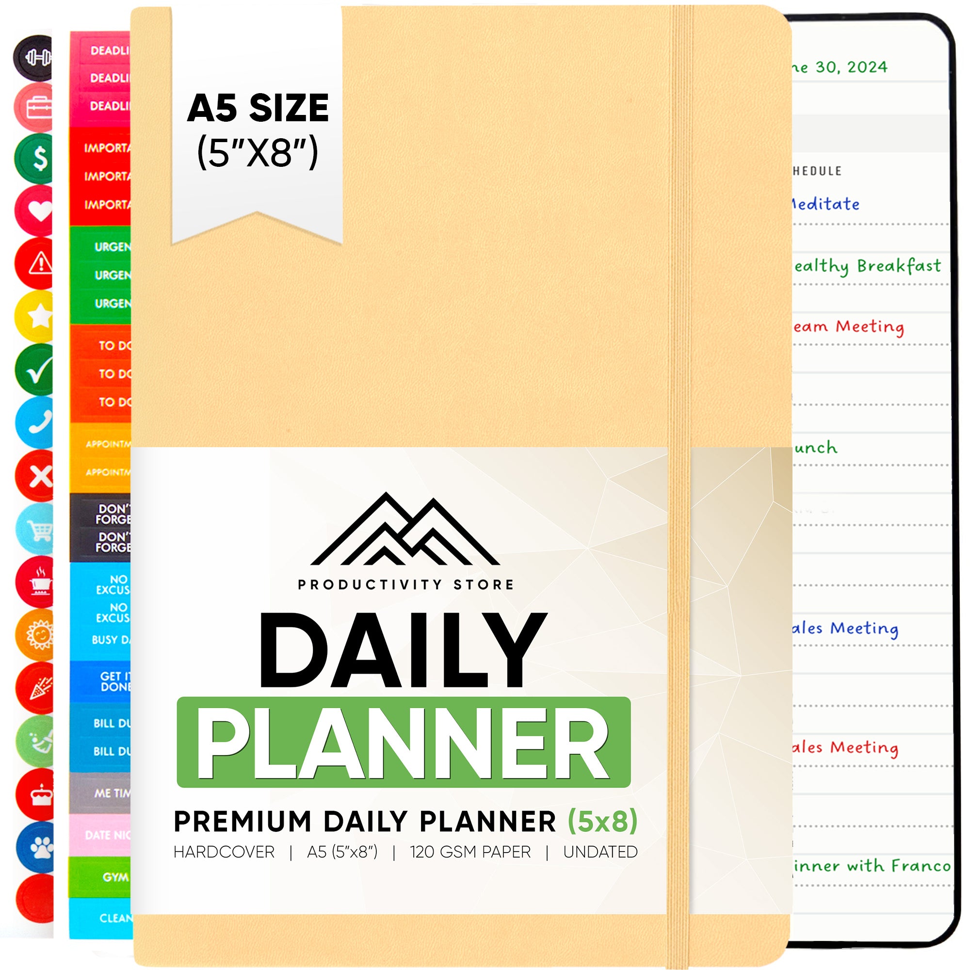 Daily Planner | 3 Month Planner | 6 Month Planner | 2022 Daily Planner | 1 Page Per Day | 2 Pages Per Day | Woodgrain Make newest It Happen