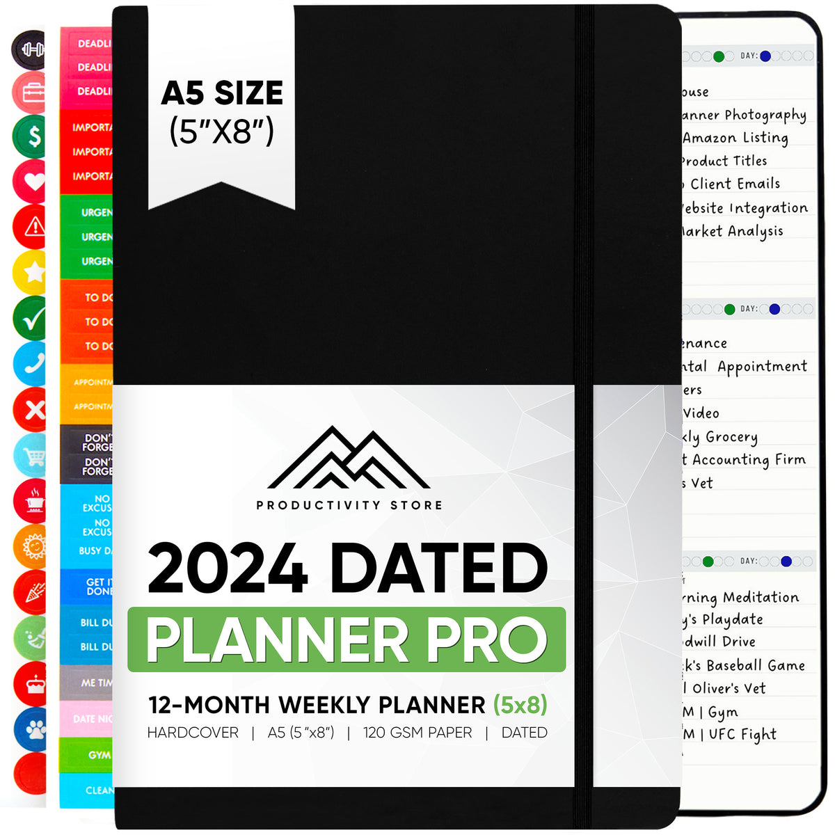 Store Planner 2024 Productivity Store Planner Pro (A5) - Faux Leather Cover - Monthly ...