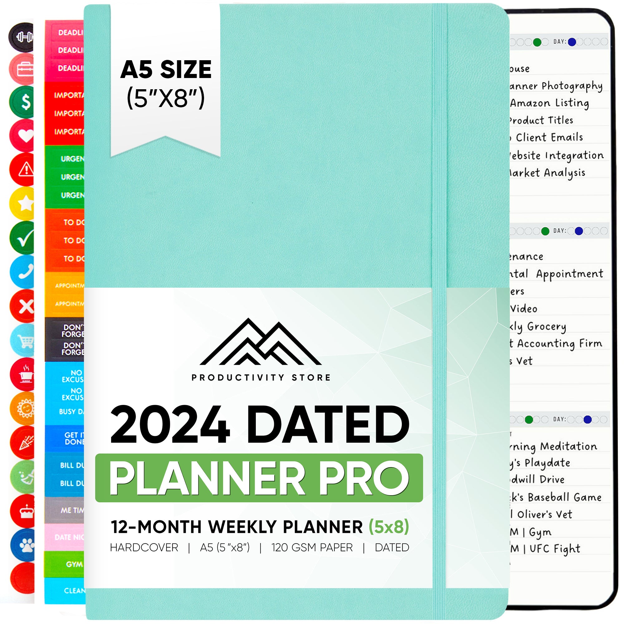 Panda Planner Pro: Undated 6-Month Pro Planner for Goals, Happiness, and  Productivity