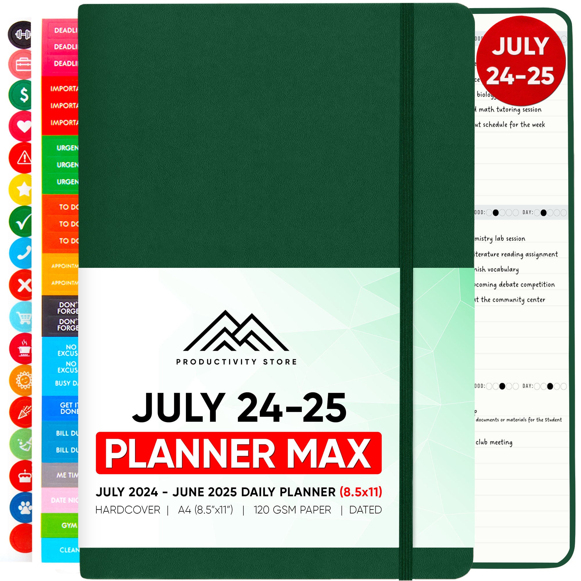 July 2024-2025 Productivity and Academic Planner Pro Max (8.5x11)