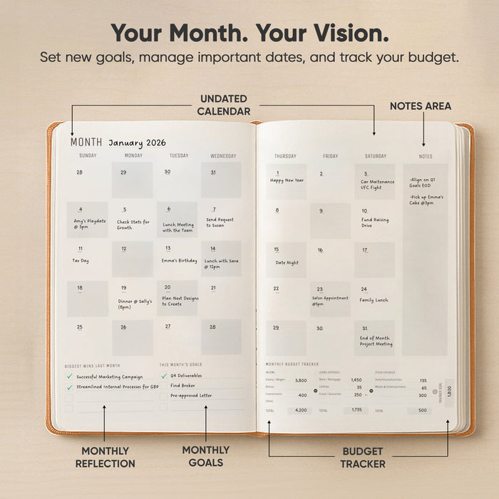 Hourly PRO MAX 12Month Hourly Planner Productivity Store