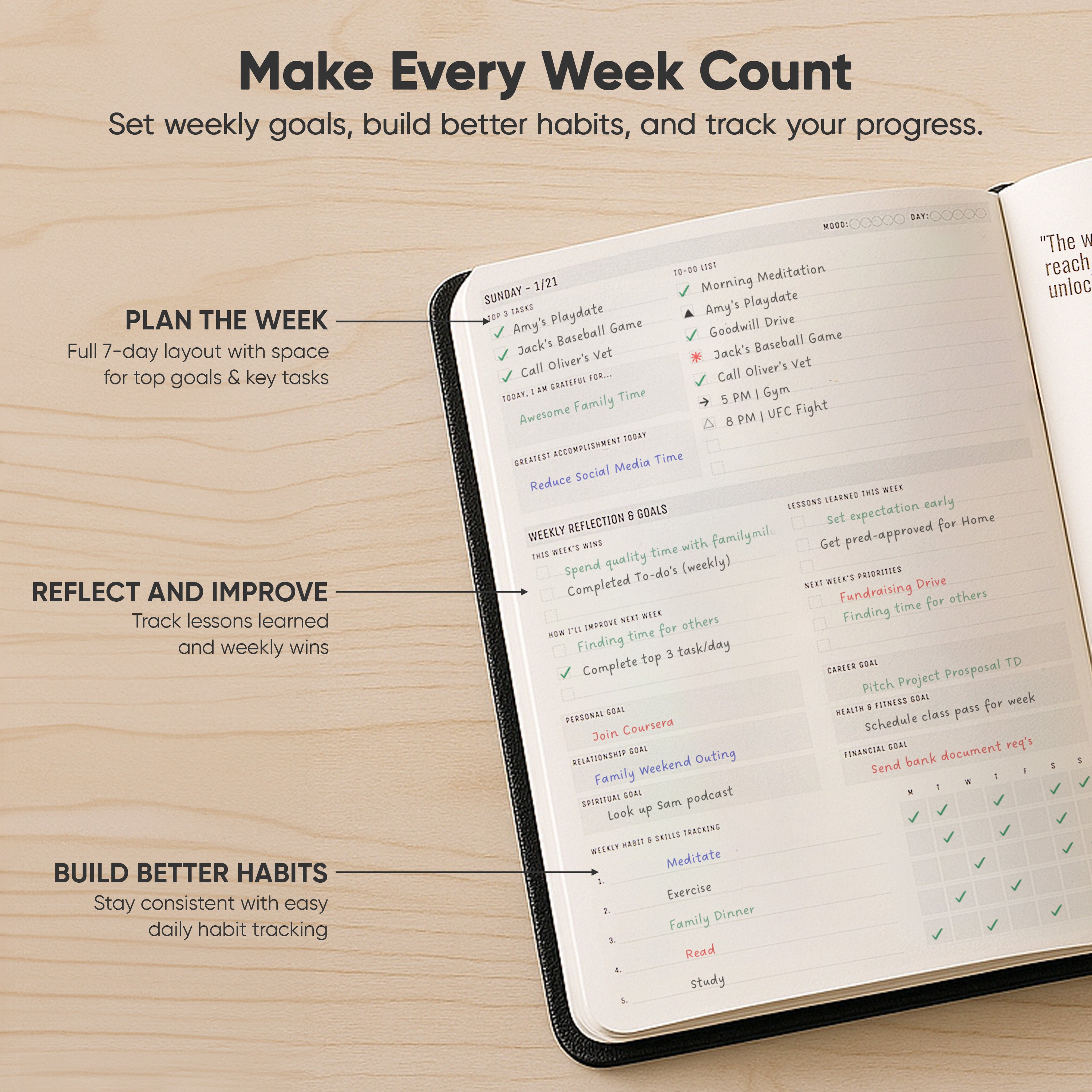 2026 Productivity Store Dated Planner Pro Max (8.5x11) and Dated Planner Pro (5.8” x 8.3”) PREORDER!