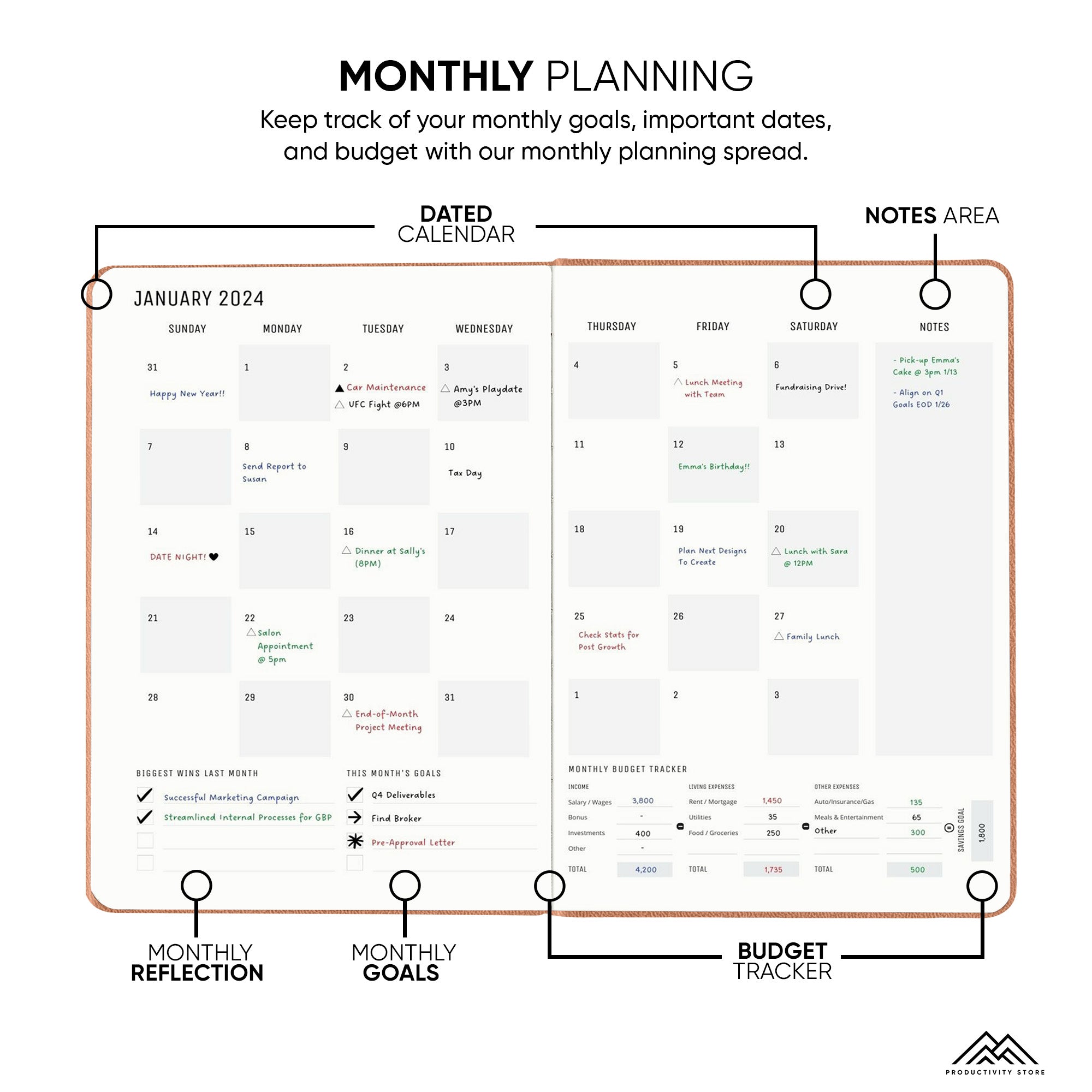 Undated Productivity Store Planner Pro Max (8.5x11)