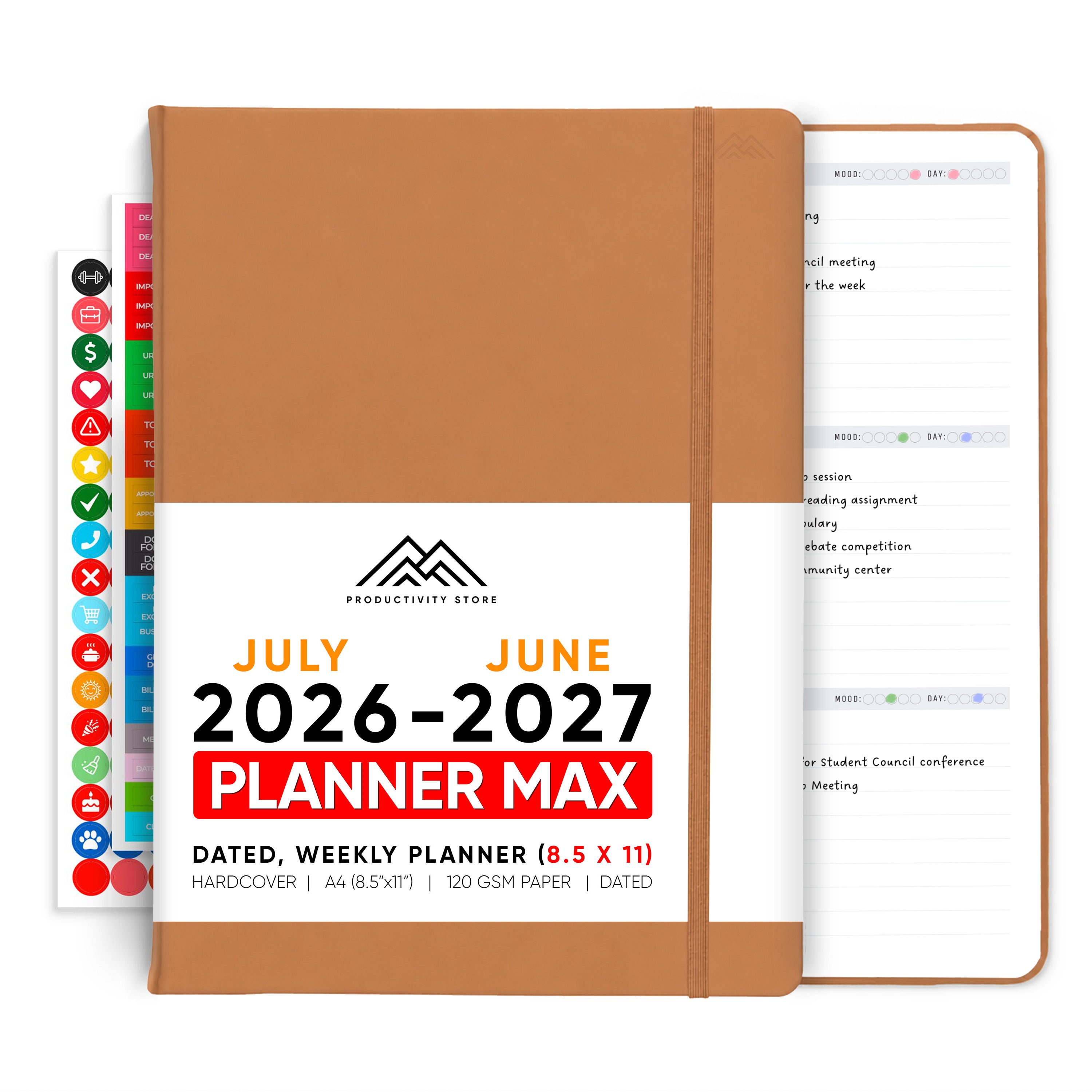 July 2026 - June 2027 Weekly Planner Pro Max (8.5x11)