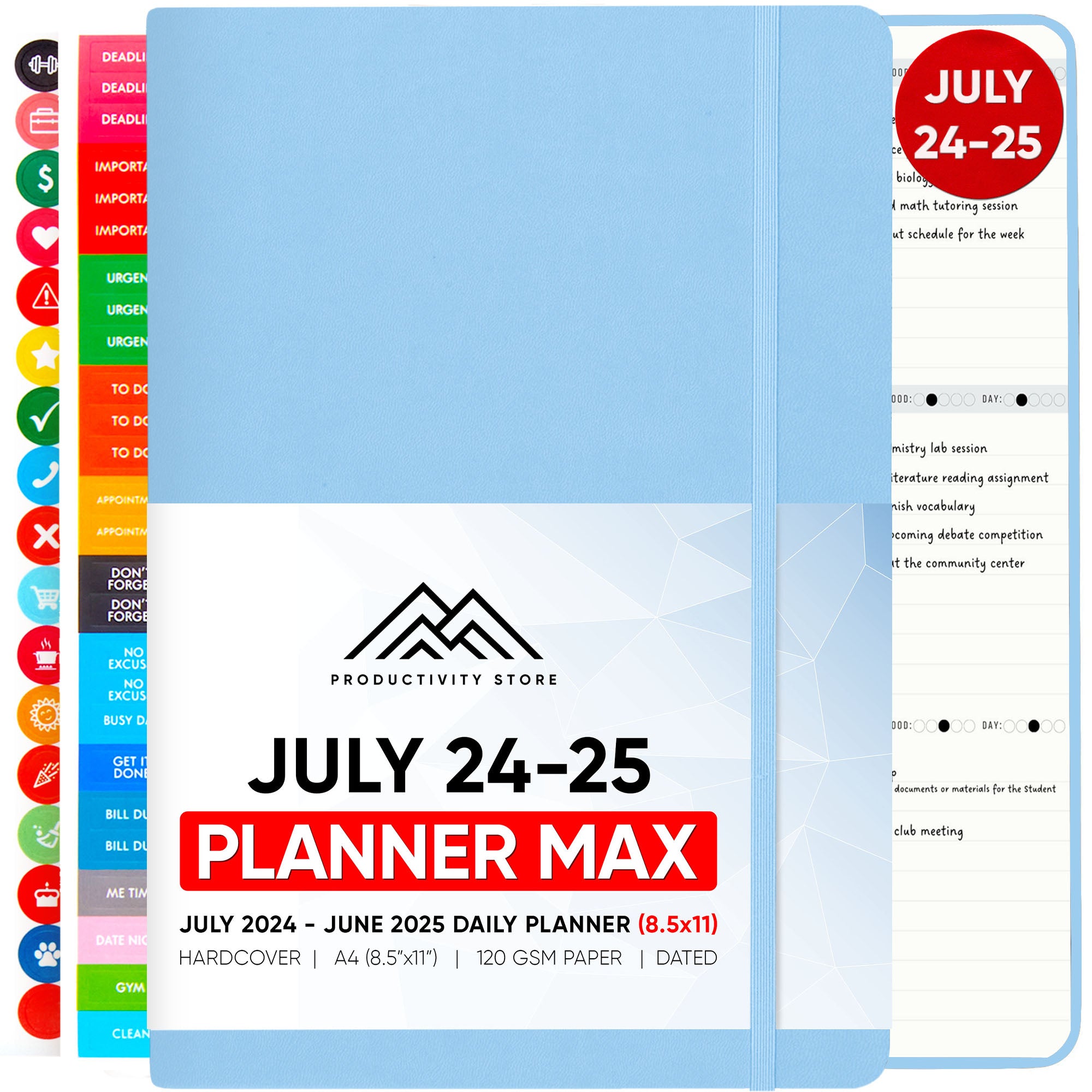 July 2024-2025 Productivity and Academic Planner Pro Max (8.5x11)