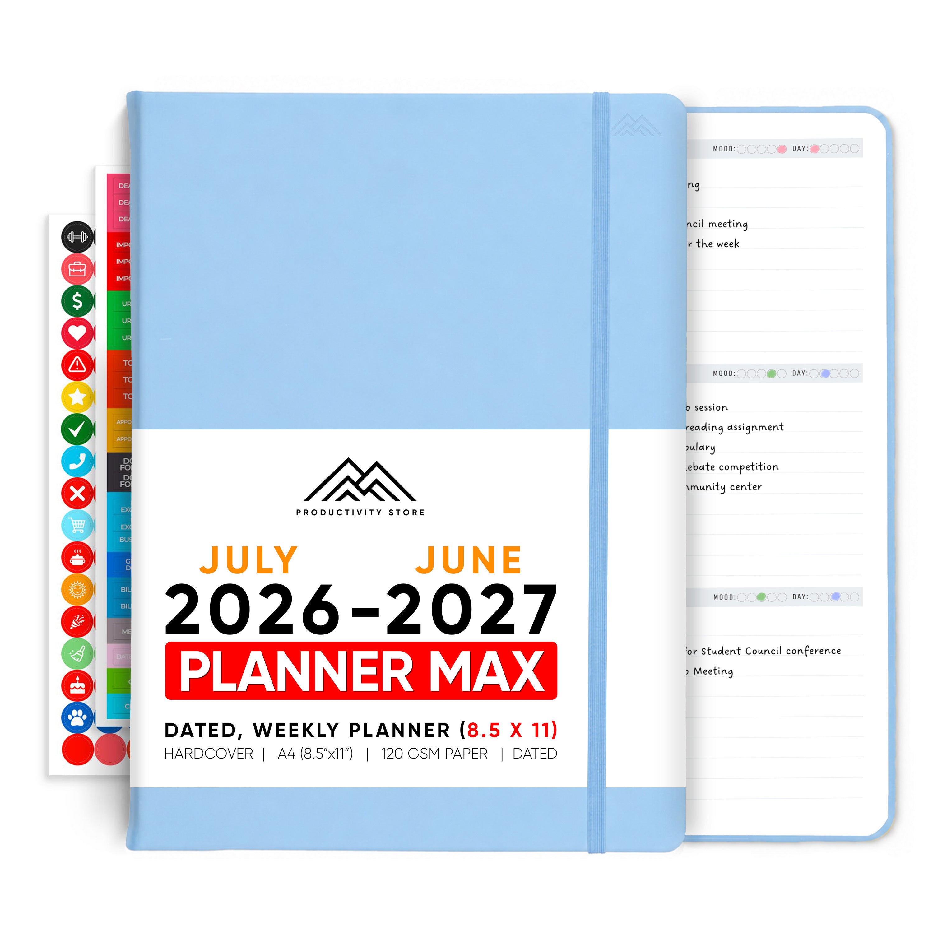 July 2026 - June 2027 Weekly Planner Pro Max (8.5x11)
