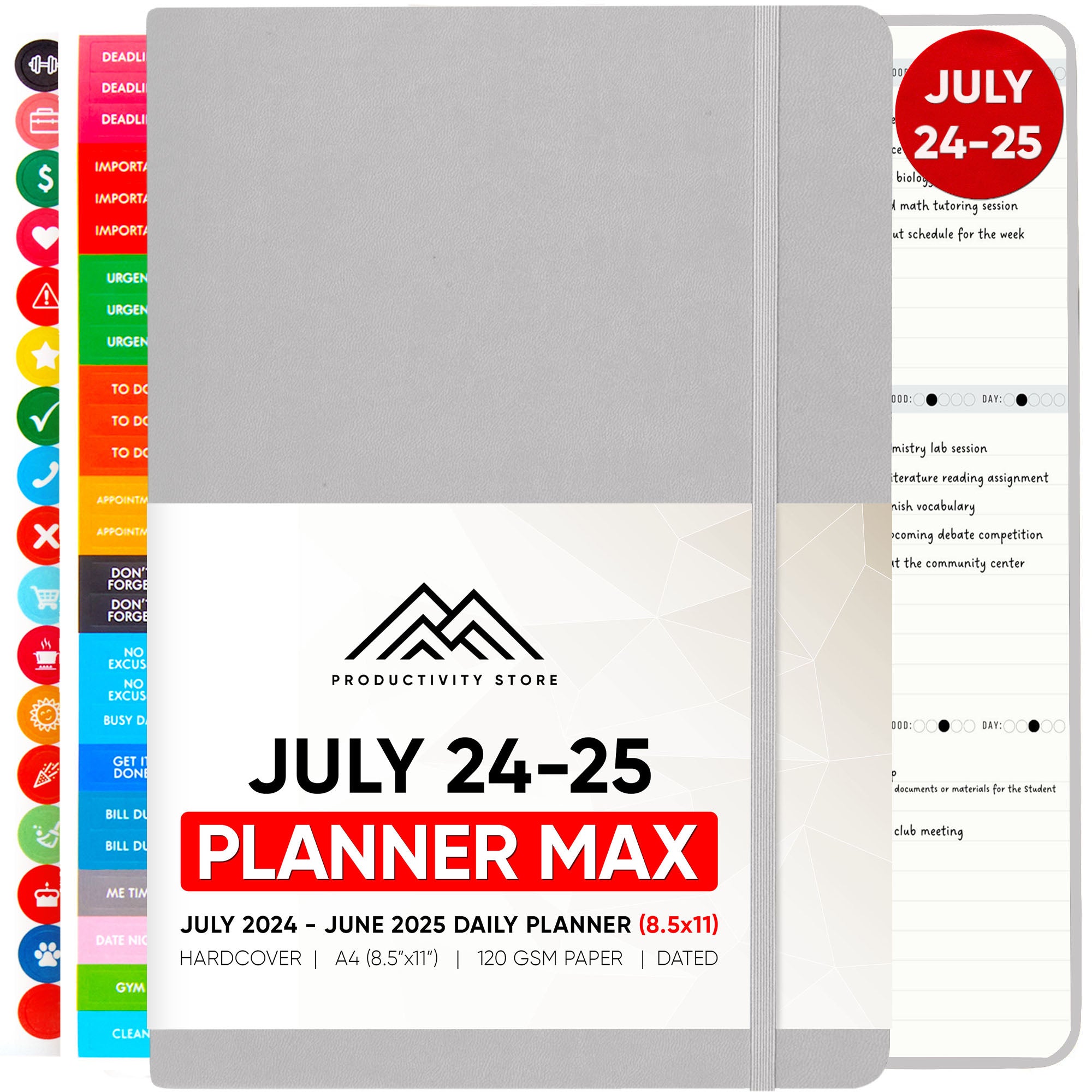 July 2024-2025 Productivity and Academic Planner Pro Max (8.5x11)