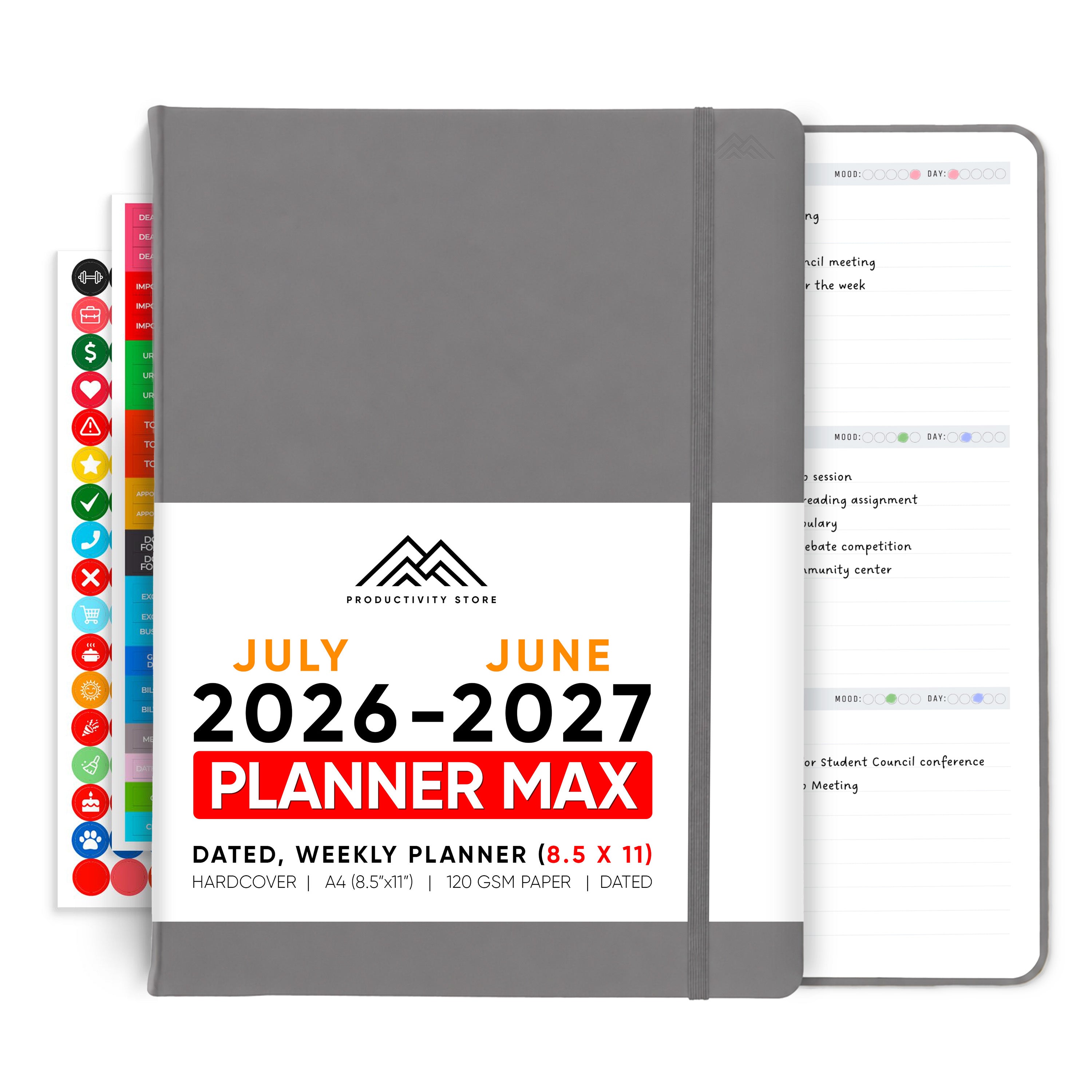 July 2026 - June 2027 Weekly Planner Pro Max (8.5x11)