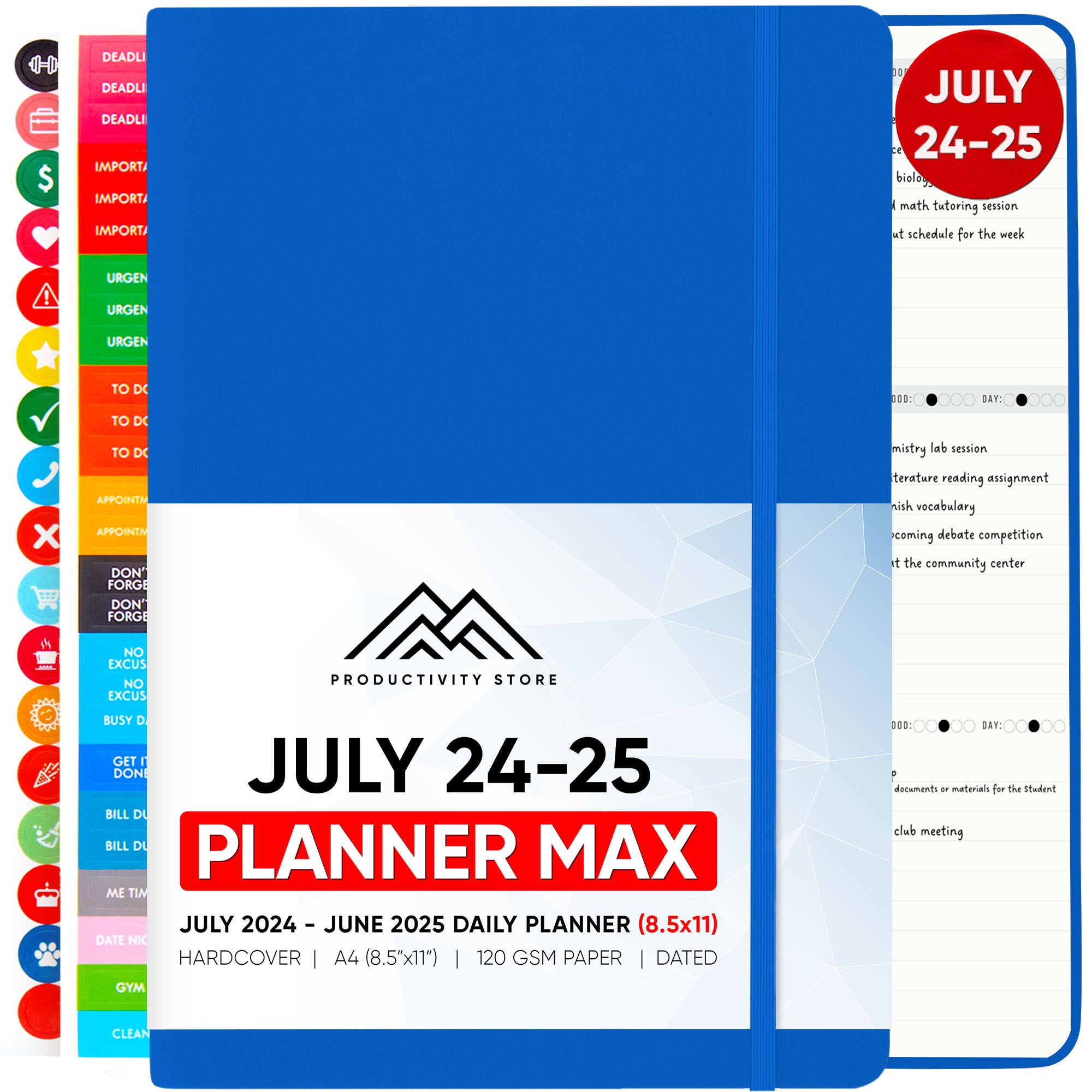 July 2024-2025 Productivity and Academic Planner Pro Max (8.5x11)