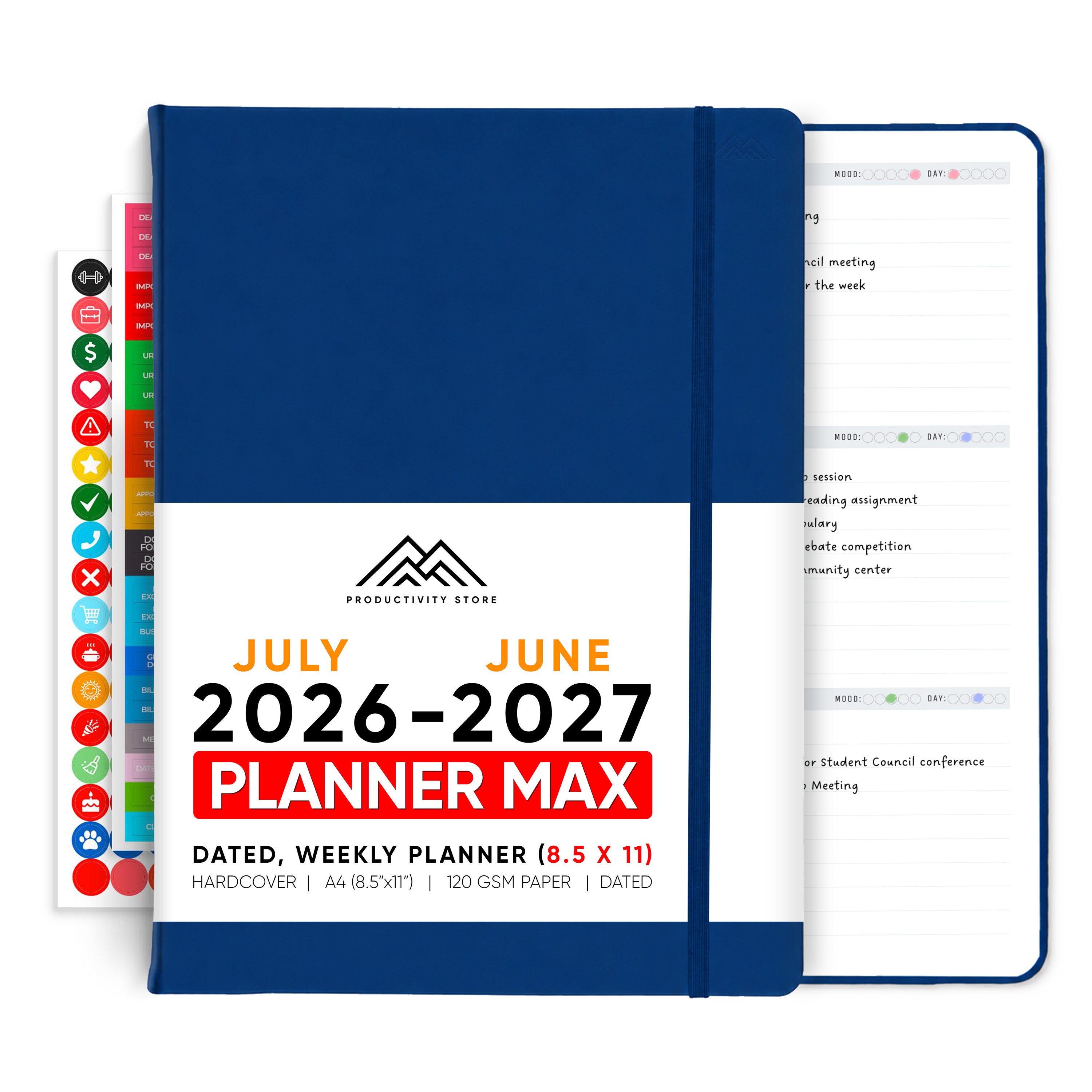 July 2026 - June 2027 Weekly Planner Pro Max (8.5x11)
