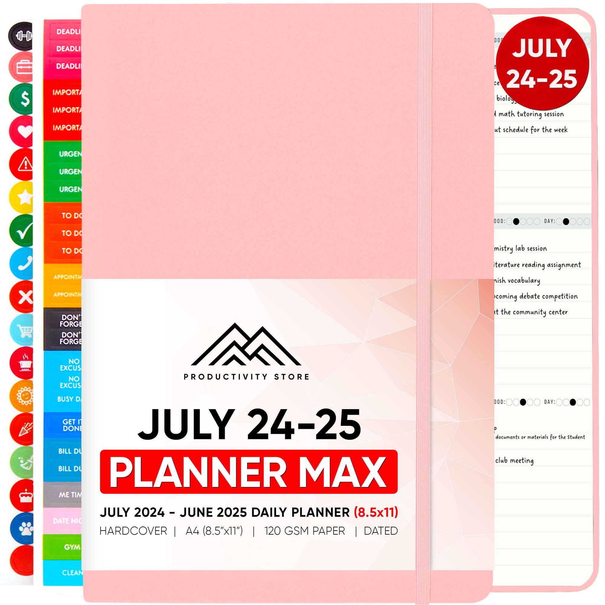 July 2024-2025 Productivity and Academic Planner Pro Max (8.5x11)