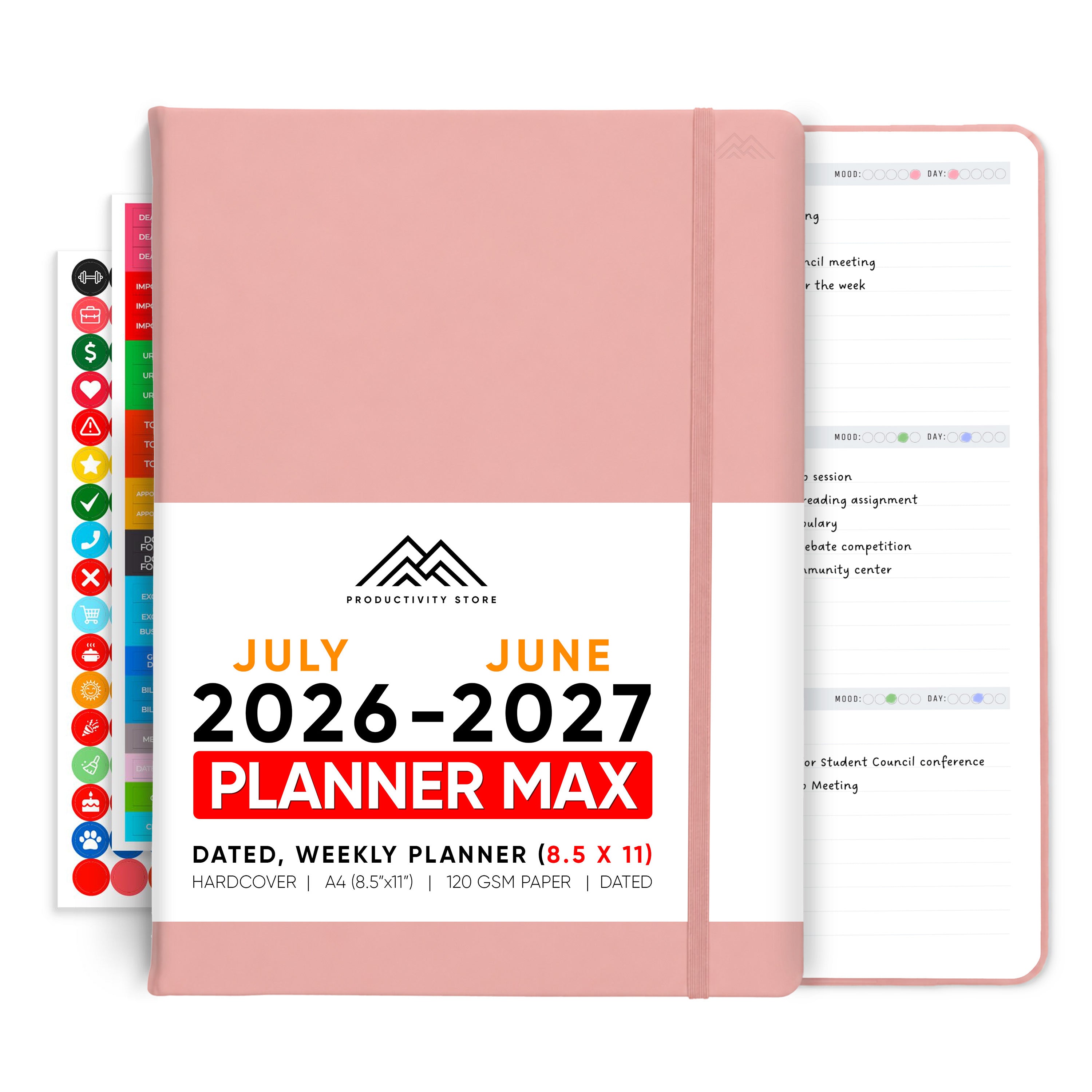 July 2026 - June 2027 Weekly Planner Pro Max (8.5x11)