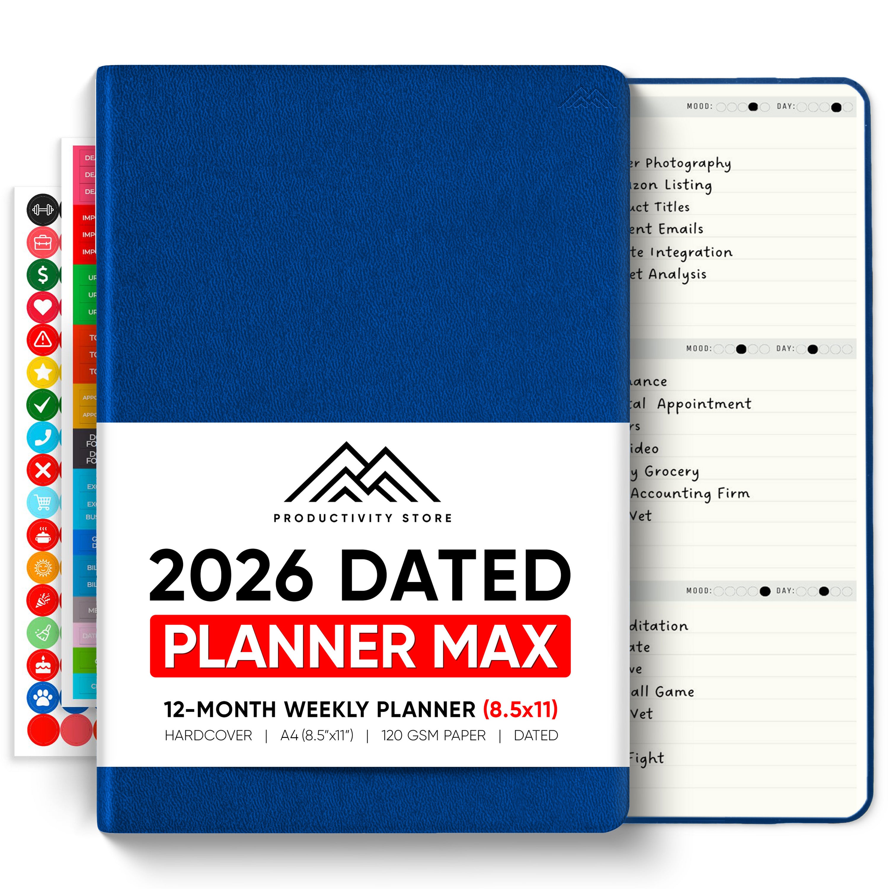 2026 Productivity Store Dated Planner Pro Max (8.5x11) and Dated Planner Pro (5.8” x 8.3”) PREORDER!