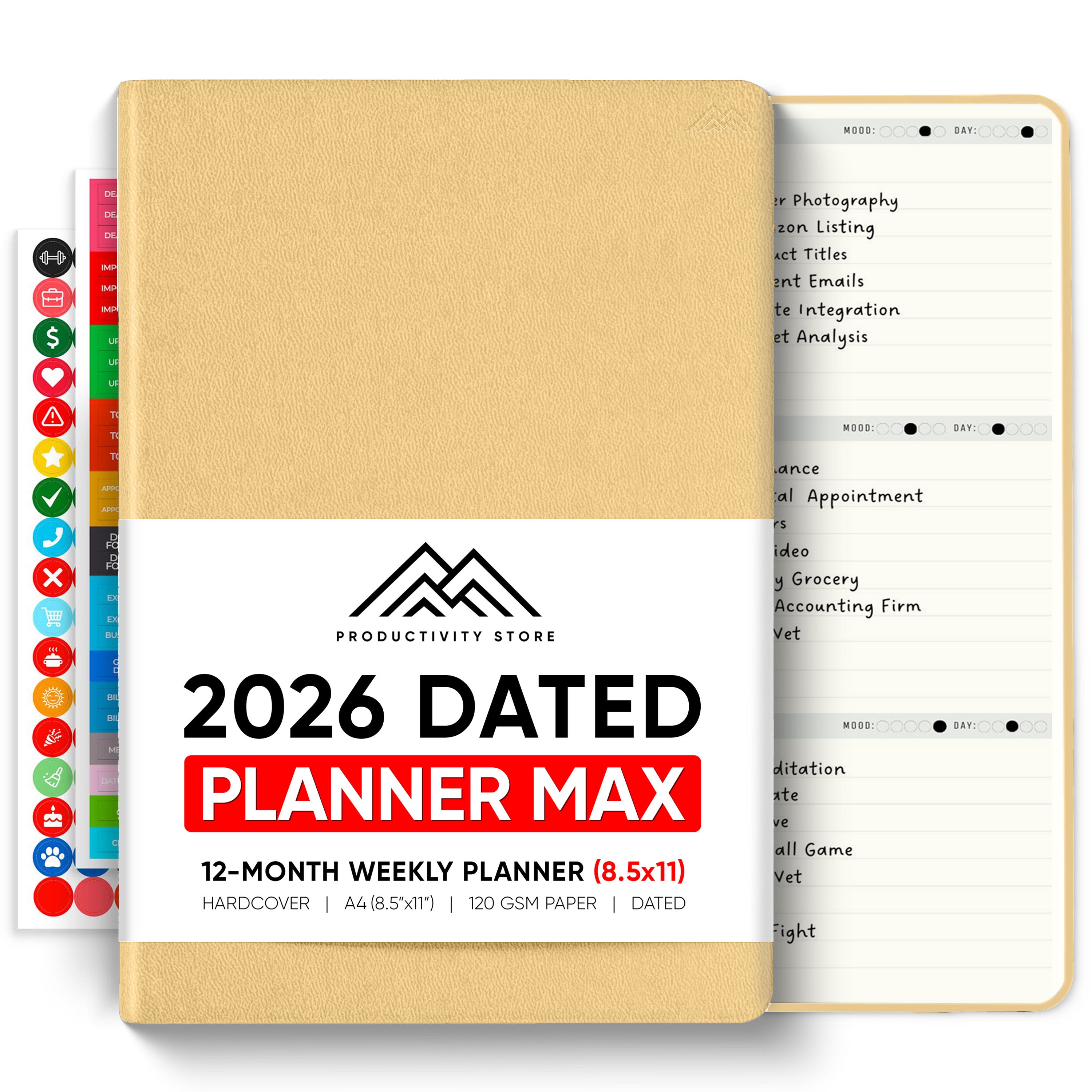 2026 Productivity Store Dated Planner Pro Max (8.5x11) and Dated Planner Pro (5.8” x 8.3”) PREORDER!