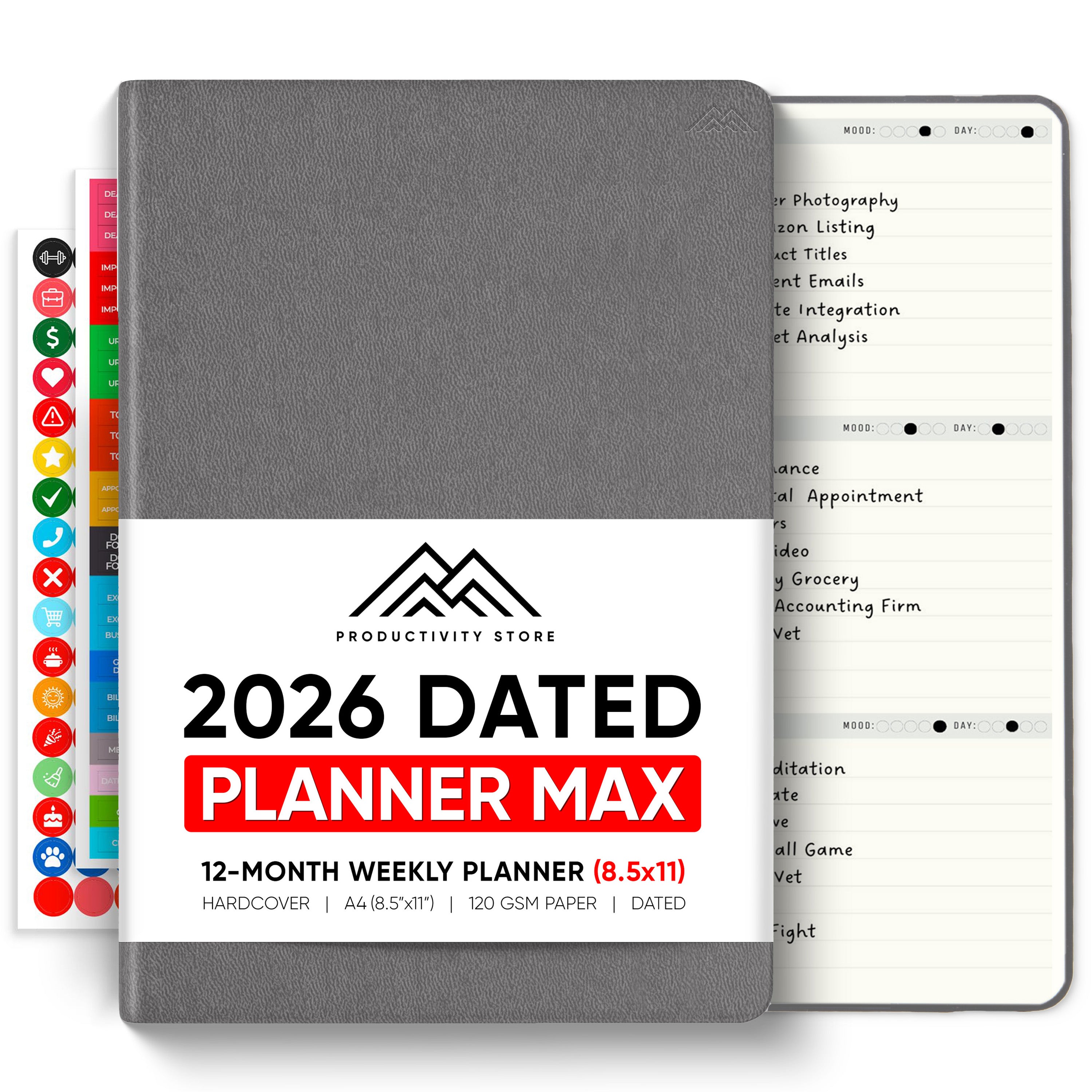2026 Productivity Store Dated Planner Pro Max (8.5x11) and Dated Planner Pro (5.8” x 8.3”) PREORDER!