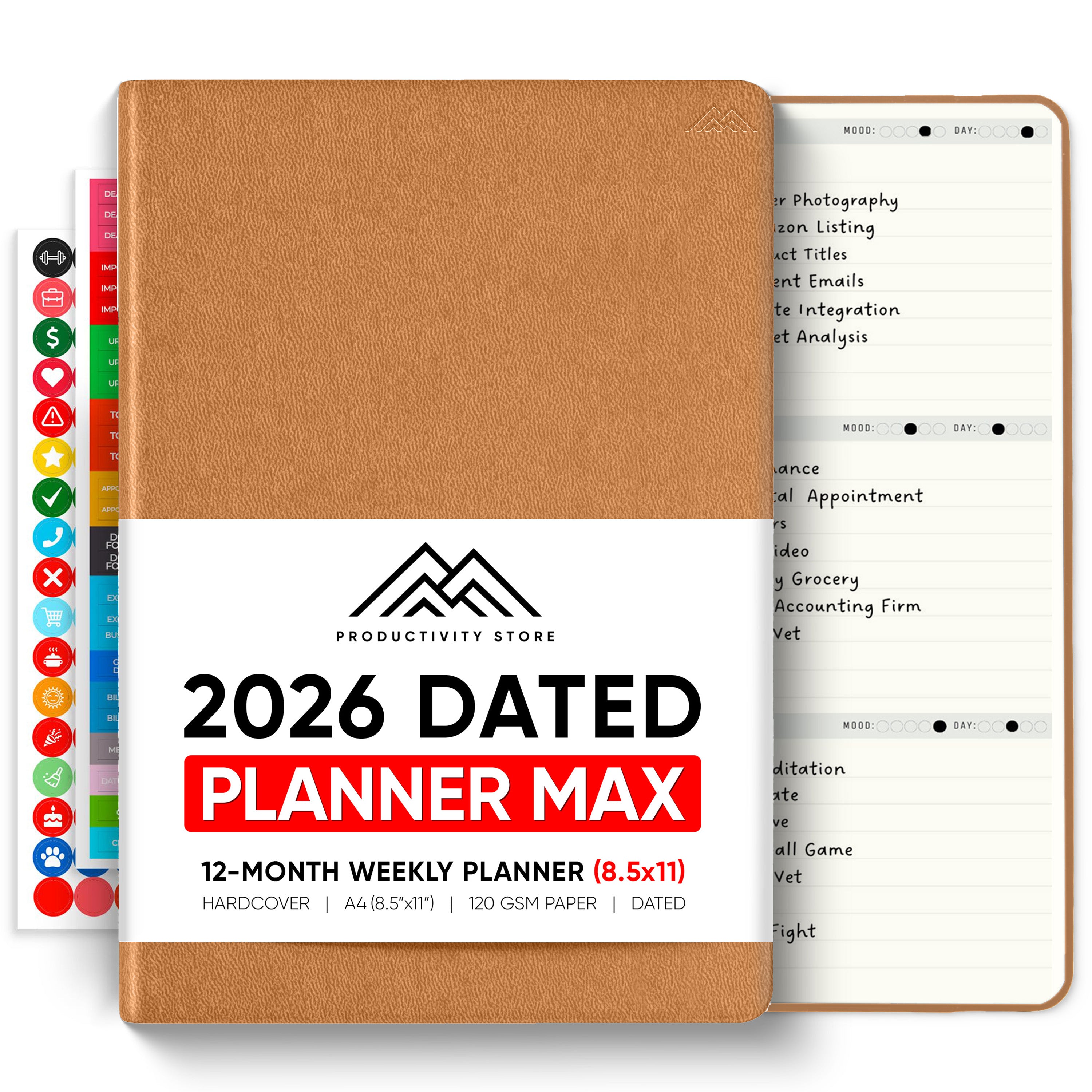 2026 Productivity Store Dated Planner Pro Max (8.5x11) and Dated Planner Pro (5.8” x 8.3”) PREORDER!