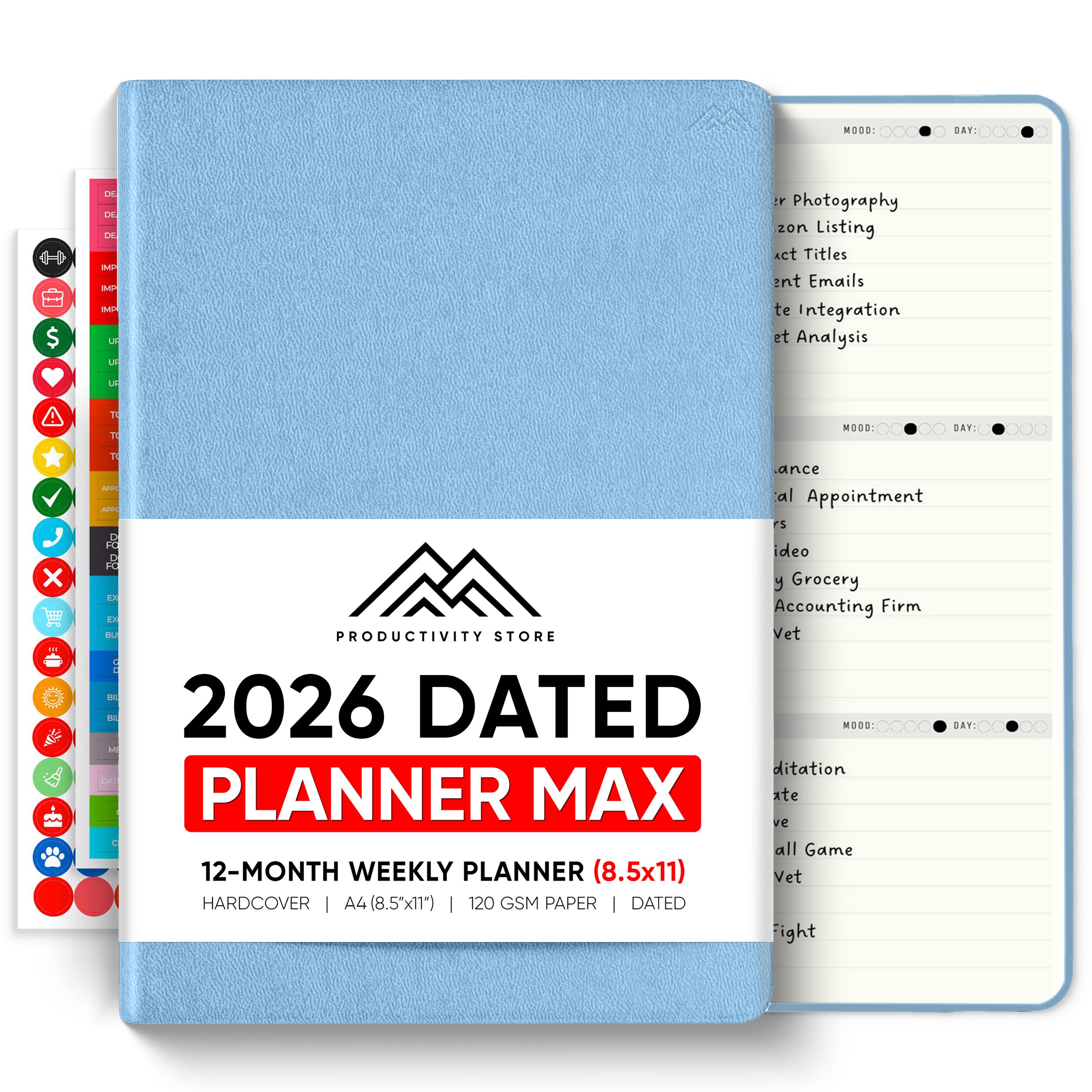2026 Productivity Store Dated Planner Pro Max (8.5x11) and Dated Planner Pro (5.8” x 8.3”) PREORDER!