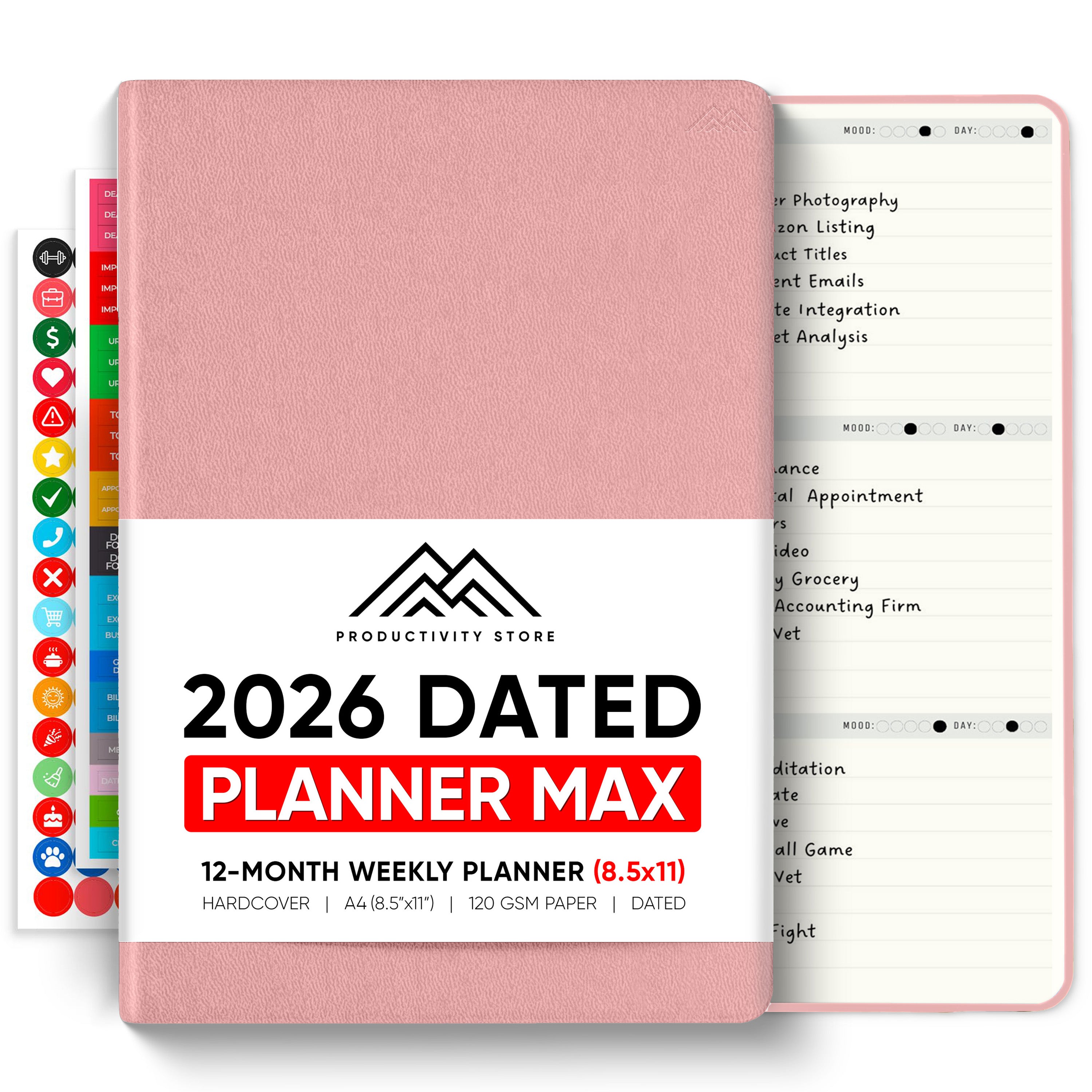 2026 Productivity Store Dated Planner Pro Max (8.5x11) and Dated Planner Pro (5.8” x 8.3”) PREORDER!