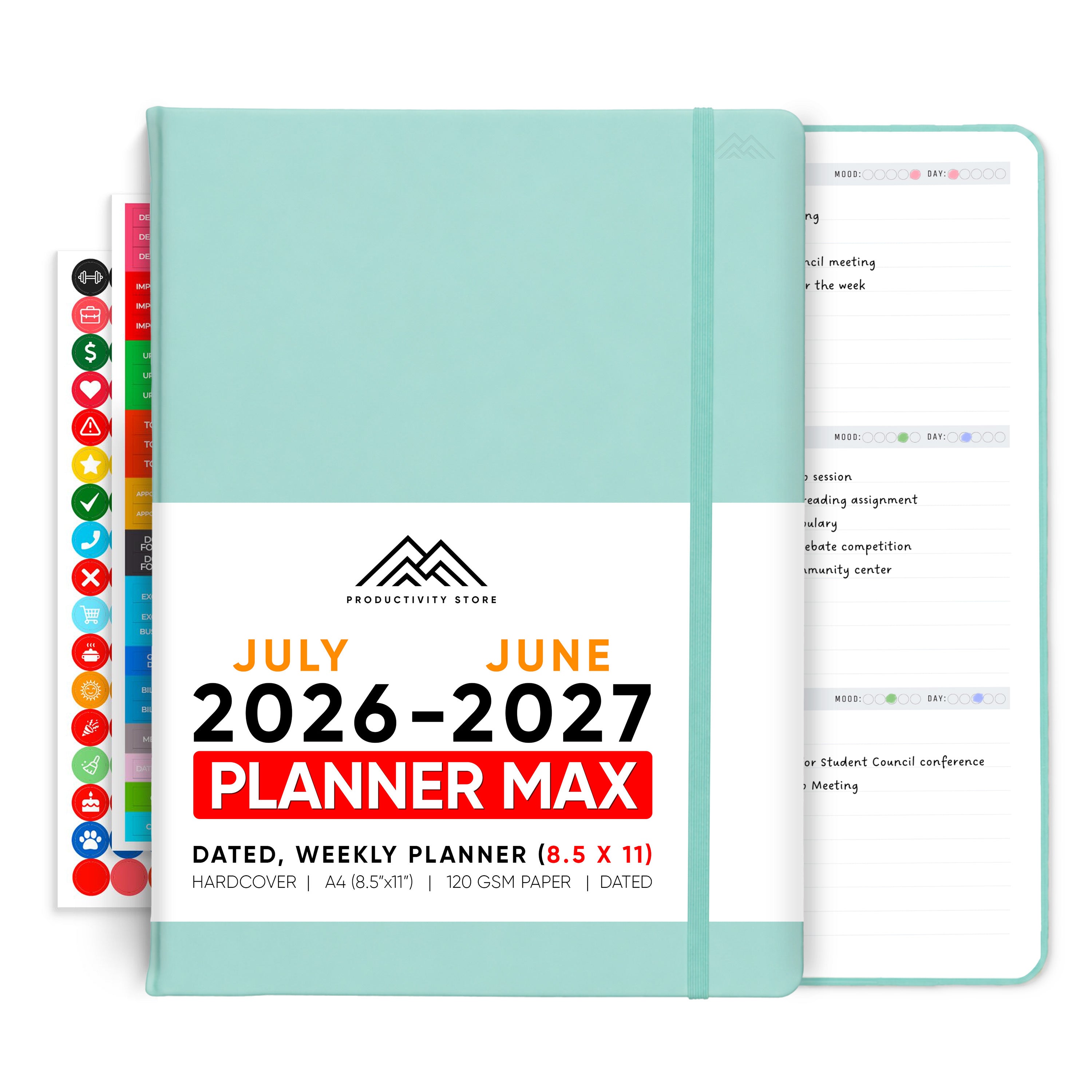 July 2026 - June 2027 Weekly Planner Pro Max (8.5x11)